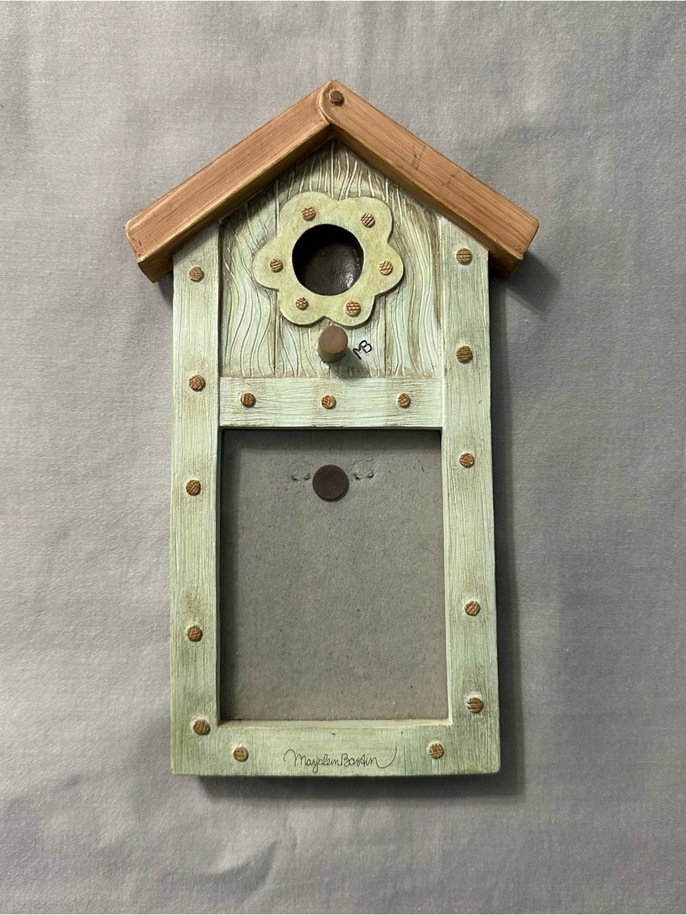 ⁠Marjolein Bastin Hallmark Birdhouse Picture Photo Frame Tabletop Wall Hanging⁠